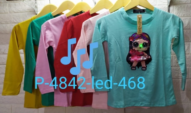 PROMO LIVE KAOS LED lengan panjang kaos LoL bahan premium led anak baju anak led anak