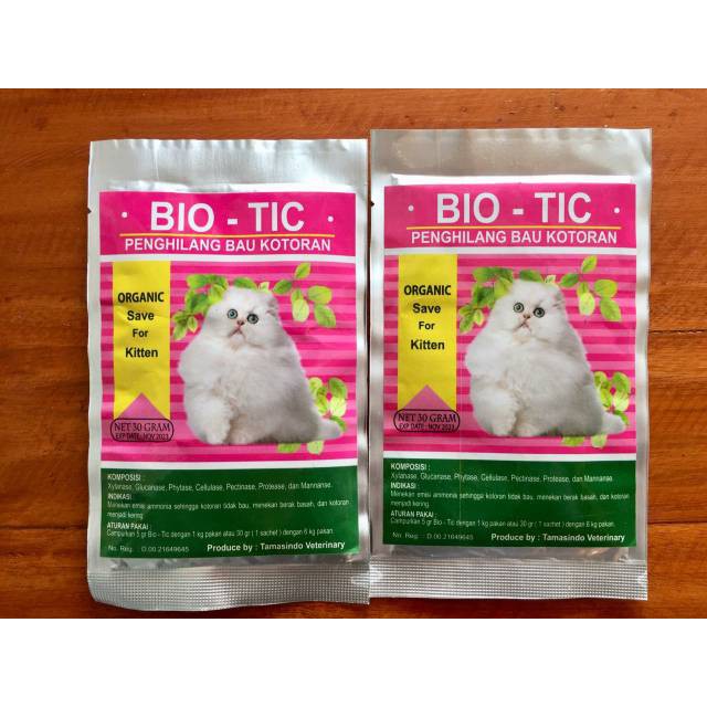 BIO-TIC / BIOTIC 30 Gr / Penghilang Bau Kotoran Kucing