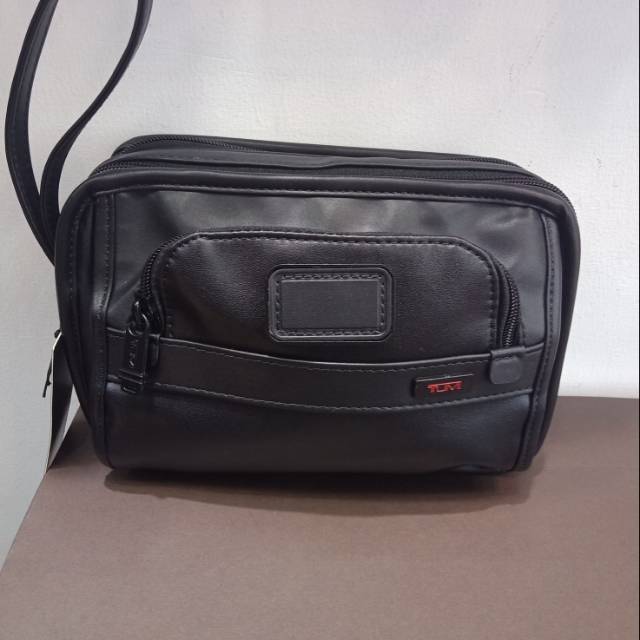 Dompet tas tangan handbag tumi full kulit  clucth  kualitas mirror pria