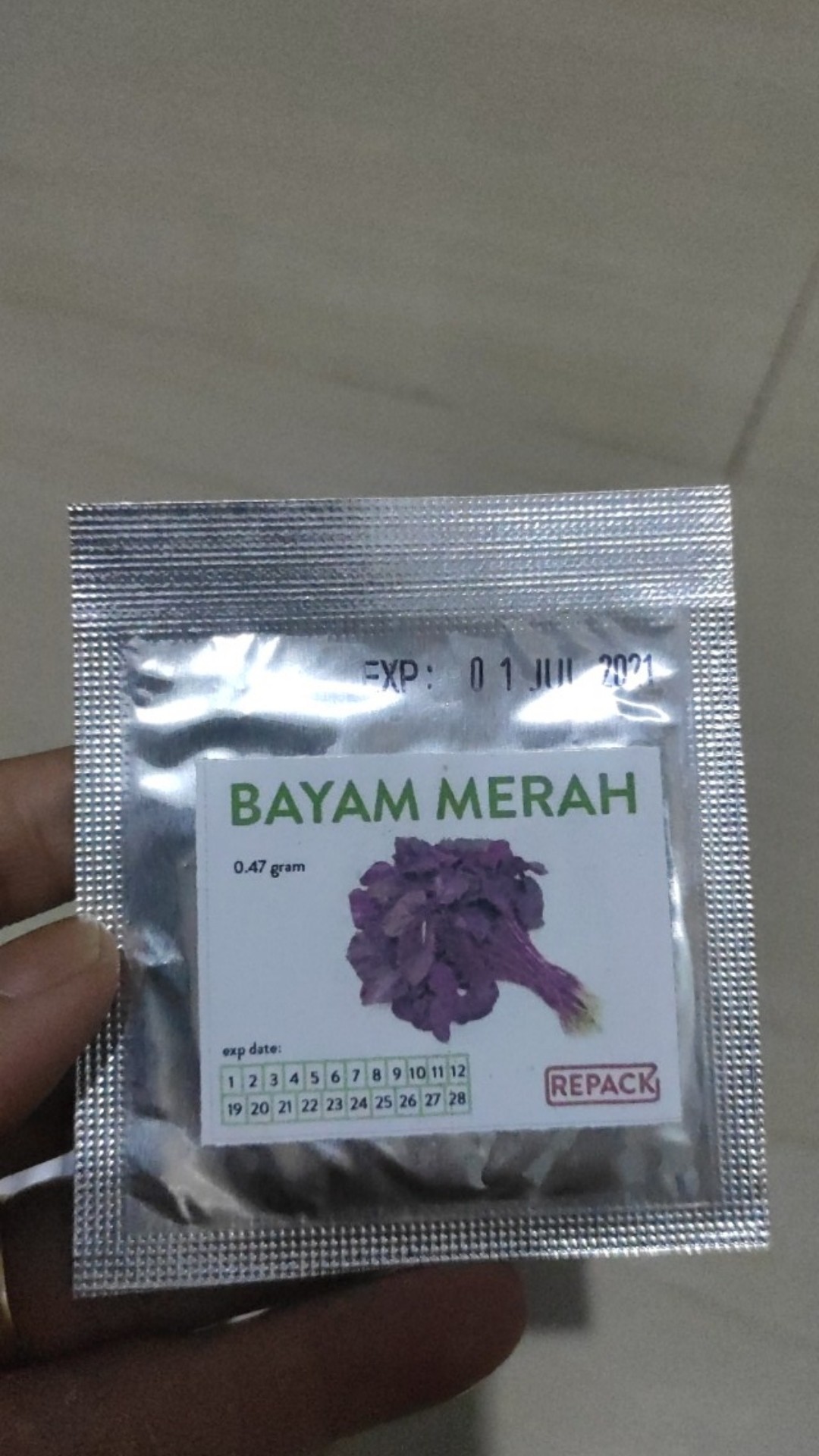 Benih Bayam Merah - Bibit Bayam Merah - Benih Bayam Merah Zayoseed