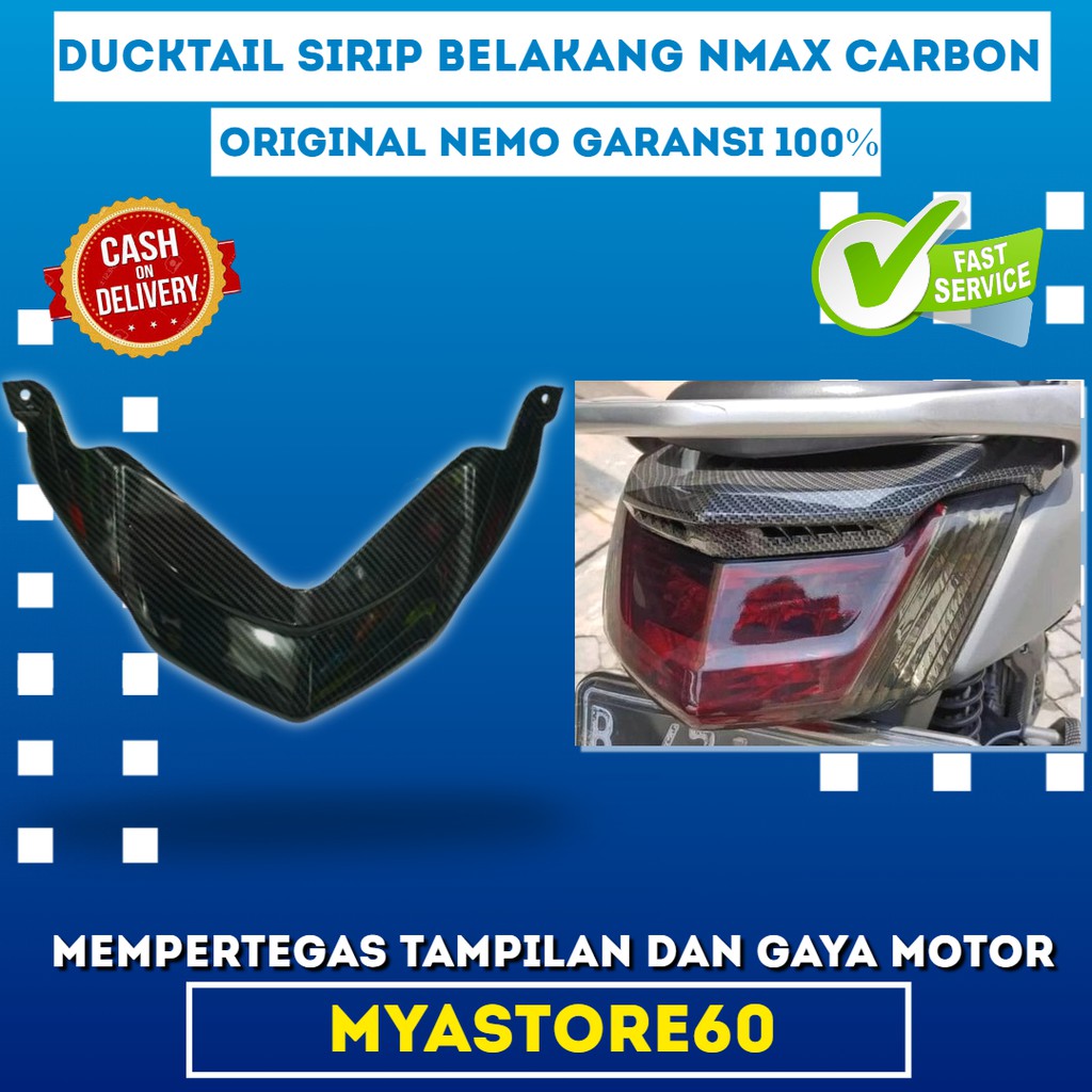 Ducktail Sirip Belakang Nmax Carbon Ducktail Nmax Sirip Carbon Original Body Part Aksesoris Nmax