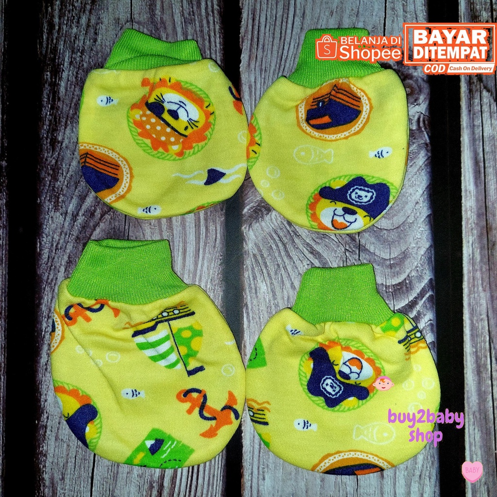 Sarung tangan dan kaki bayi Cico Miko Happy Jungle Series 0-3 Bulan 3 PCS