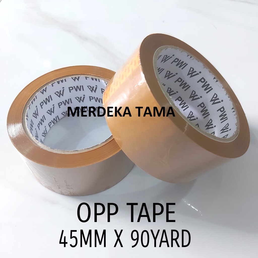 

Lakban Perakat OPP Tape Murah 45mm x 90yard Coklat