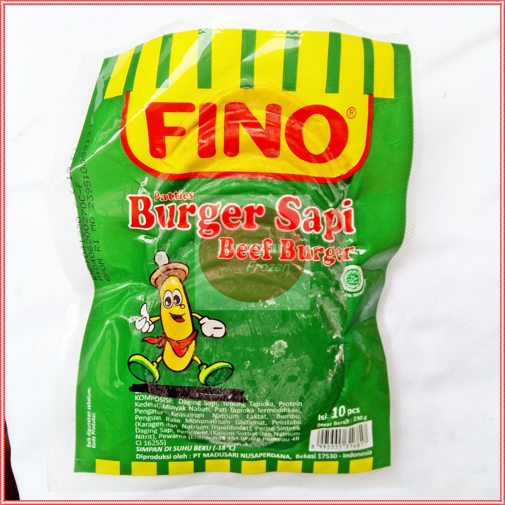 

FINO BEEF BURGER PATTIES DAGING BURGER SAPI