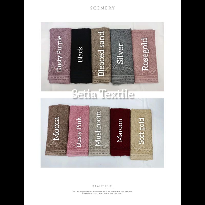 (SetiaTextile) Brukat Chantily  Brokad Santili Baju akad kebaya