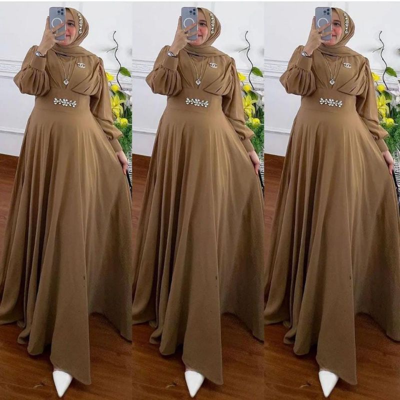 DRESS MUSLIM, baju wanita, dress, gamis, Baju gamis, fashion wanita,  Aisyah set Syari Dress