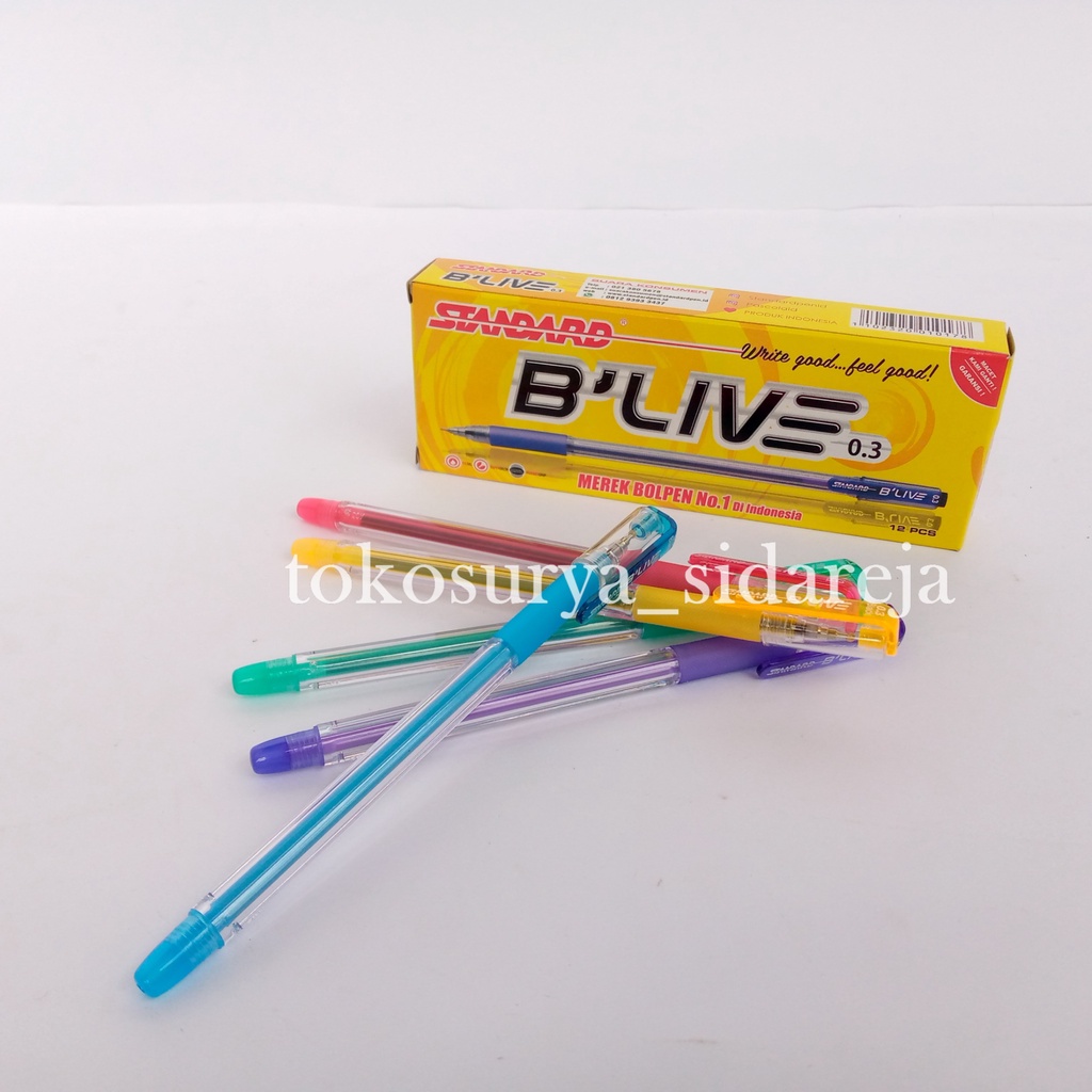 

GROSIR PULPEN STANDARD BLIVE/B'LIVE (SATUAN) / BOLPEN STANDARD B'LIVE