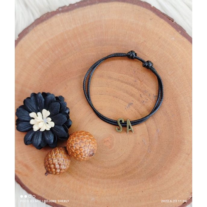 Beli 10 Free 1 || Gelang Nama Huruf Bronze || Gelang Tali Nama Custom Huruf Bronze