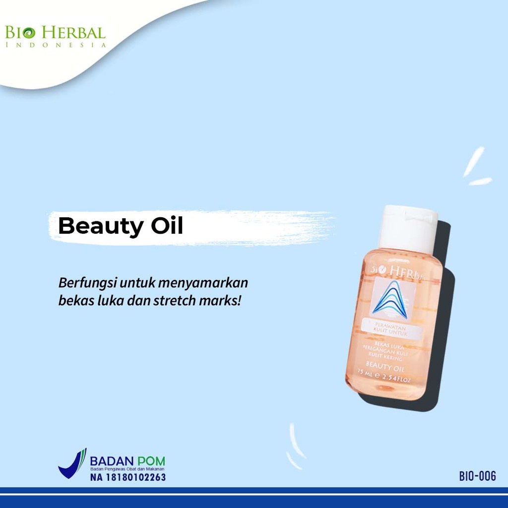 Takarai Bio Oil Penghilang Bekas Luka &amp; Sretch Marks AMPUH dalam 10 Hari - Bio Herbal Beauty Oil BPOM