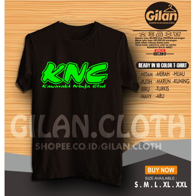 Kaos Baju  Motor  Kawasaki Ninja Club  Kaos Otomotif Gilan Cloth