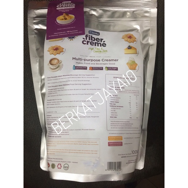 Fiber Creme Ellenka 1 kg Multi Purpose Creamer Fiber Cream