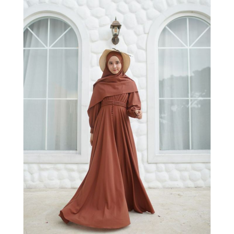 REASY STOK XL JASMINE DRESS BY KAZAMI STORE