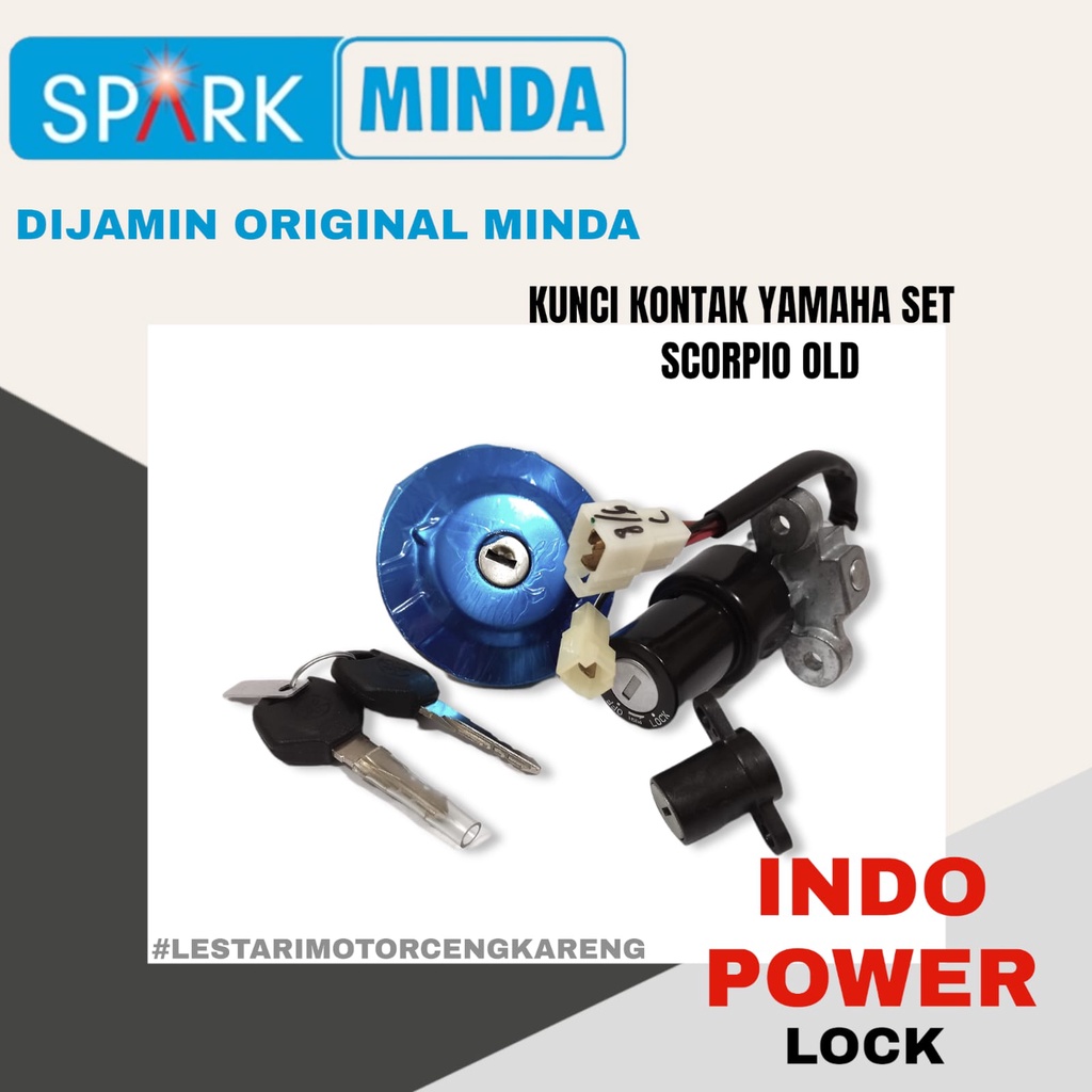 KUNCI KONTAK YAMAHA SCORPIO Z LAMA SET TANGKI DAN JOK ASLI ORI MINDA