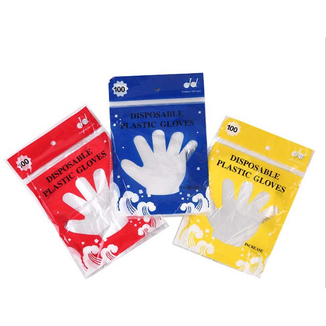 SARUNG TANGAN PLASTIK TRANSPARANT ISI 100 / 50 PASANG DISPOSABLE PLASTIC GLOVES