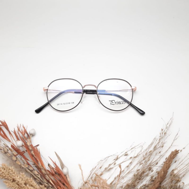 Kacamata/Frame PRINCES 28114 size 52-18-138 Paket lensa radiasi photocromig mines silinder plus