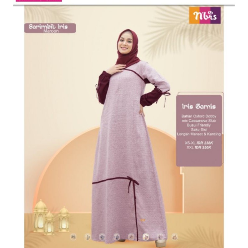 Sale 15% Baju Gamis ORI Nibras Iris Size XS-XL