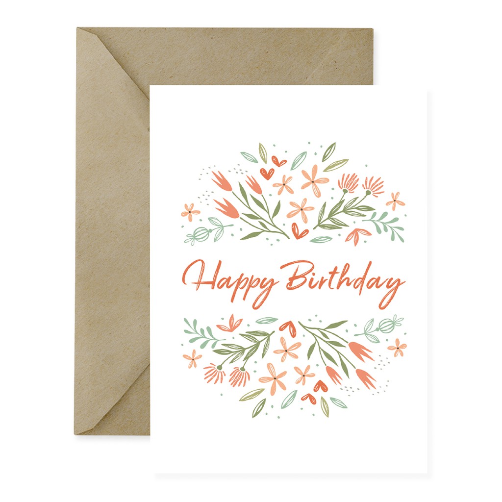 Happy Birthday Greetings With Flowers Jual Kartu Ucapan Serbaguna / Greeting Card / Gift Card - Happy Birthday -  Flowers | Shopee Indonesia