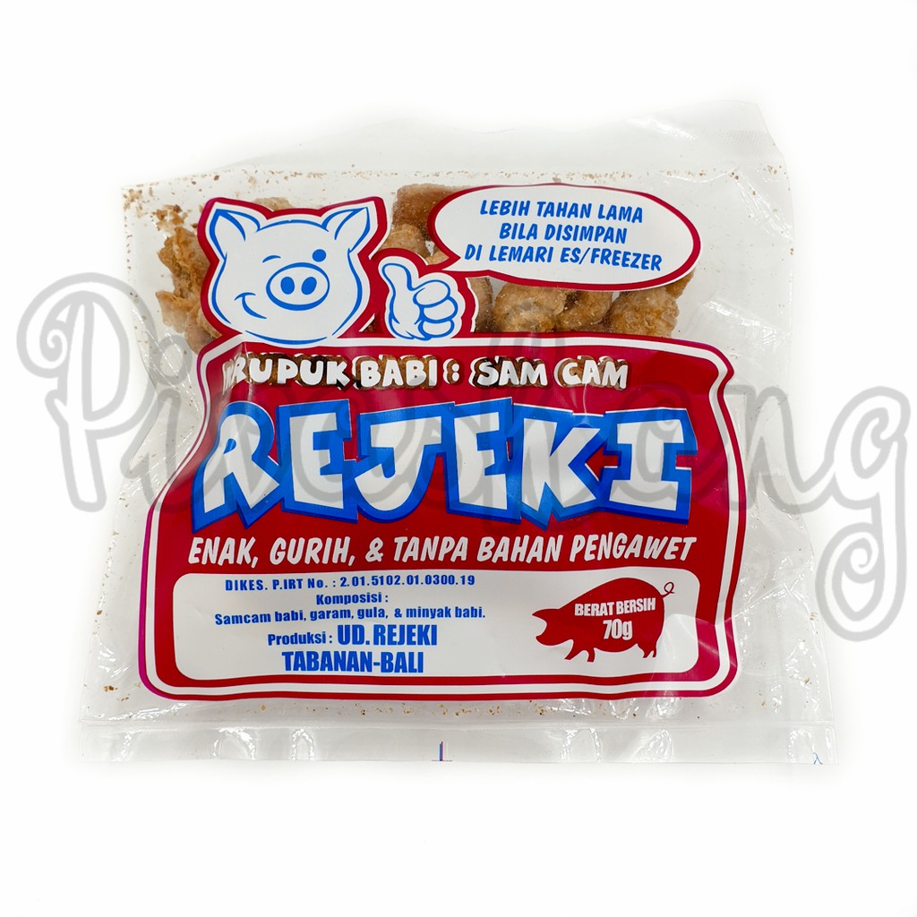 

GROSIR Kerupuk Samcam Babi Krupuk Samcan Rejeki Bali Kecil 70gr