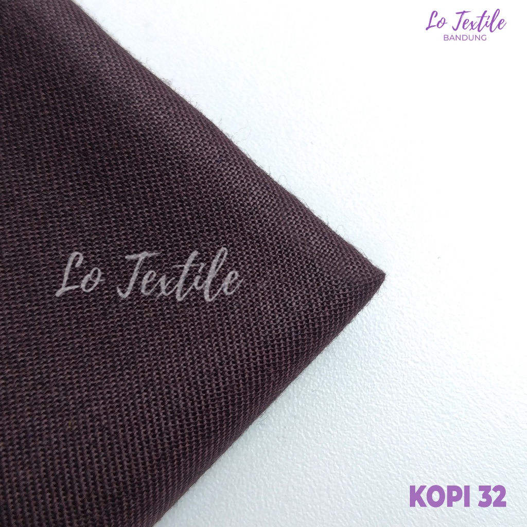 Kain Katun Toyobo Fodu Premium 0.5 Meter (Seri 1) - Bahan Katun Podu Cotton Koko Gamis Meteran-Kopi - 32