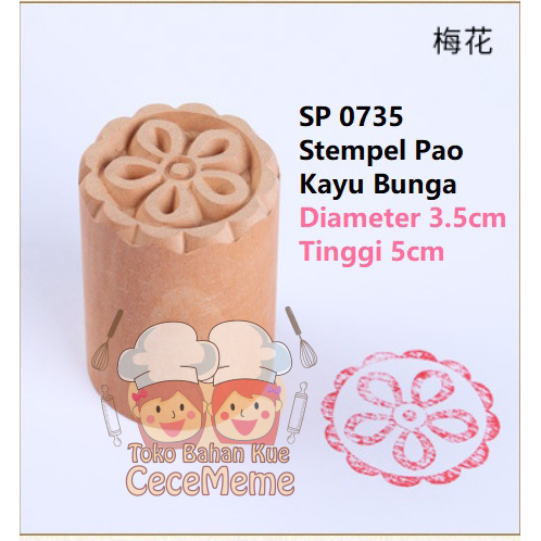 

Stempel Bakpao Bak Pao Bakpau Bakpia Kue Tausapia Kayu 3.5cm Sakura