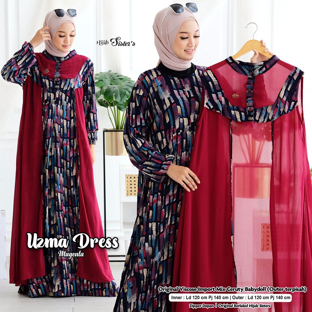UZMA DRESS GAMIS PESTA ORI BY HIJAB SISTERS