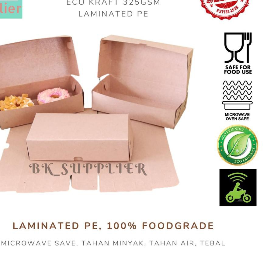 

Promo Box Donat Kraft isi 2 10pcs / Box Donat / Dus Donat Coklat / Box Donat Laminasi / Box Donat Mu