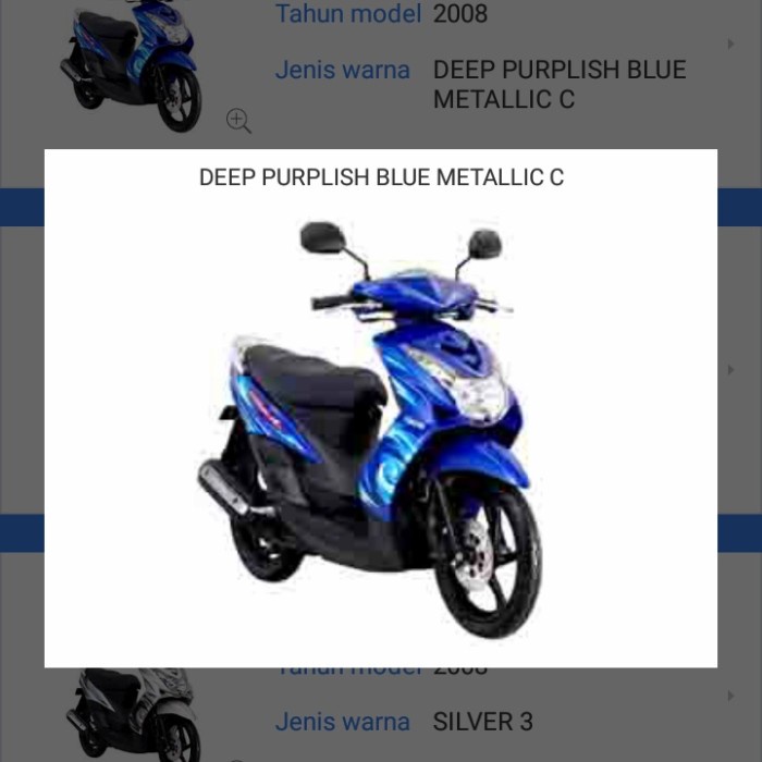 PAKET FULL SET BODY HALUS MIO SOUL BIRU ORIGINAL YAMAHA