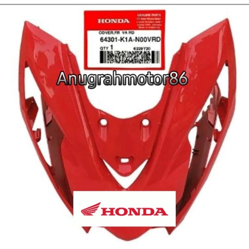 64301-K1A-N00VRD Tameng Lampu Depan Panel Lampu Depan Beat K1A Merah Asli Honda