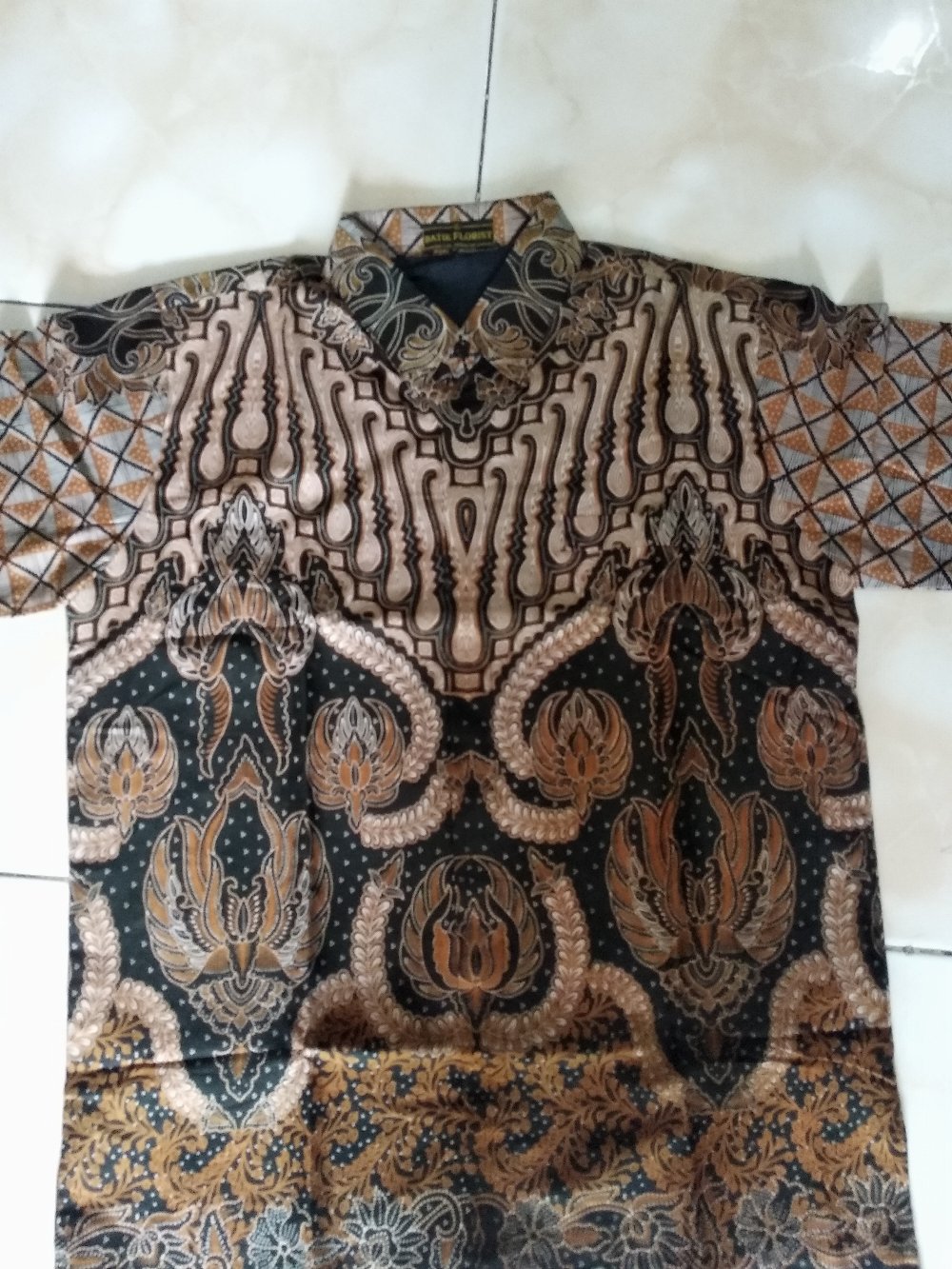 Parang Sekti Pendek Kemeja Batik Pria Katun Sragenan Full Furing