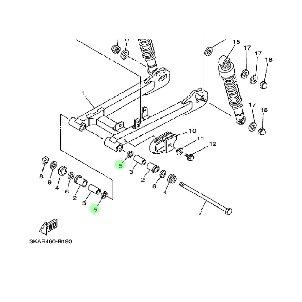 SIL SEAL DALAM SWING ARM FORK RXKING RXK RX KING RXZ RZR RT 115 BYSON KARBU ORIGINAL YGP 93109-18824