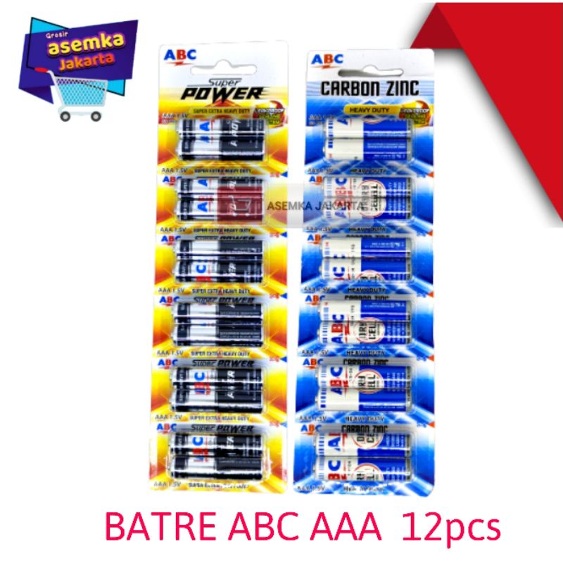 Batu batre  Batere ABC AAA isi 12pcs