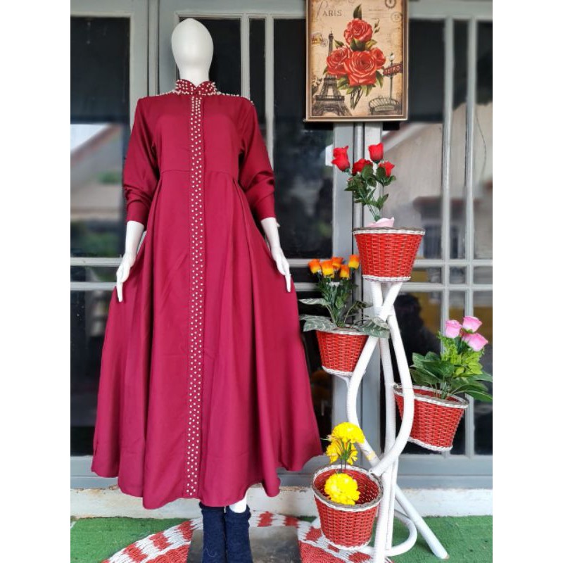 Gamis terbaru 2021 gamis lebaran wanita terbaru dress muslim