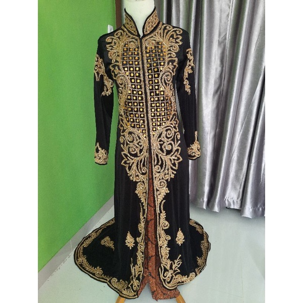Kebaya Bludru Shanghai Payet Mote Kotak