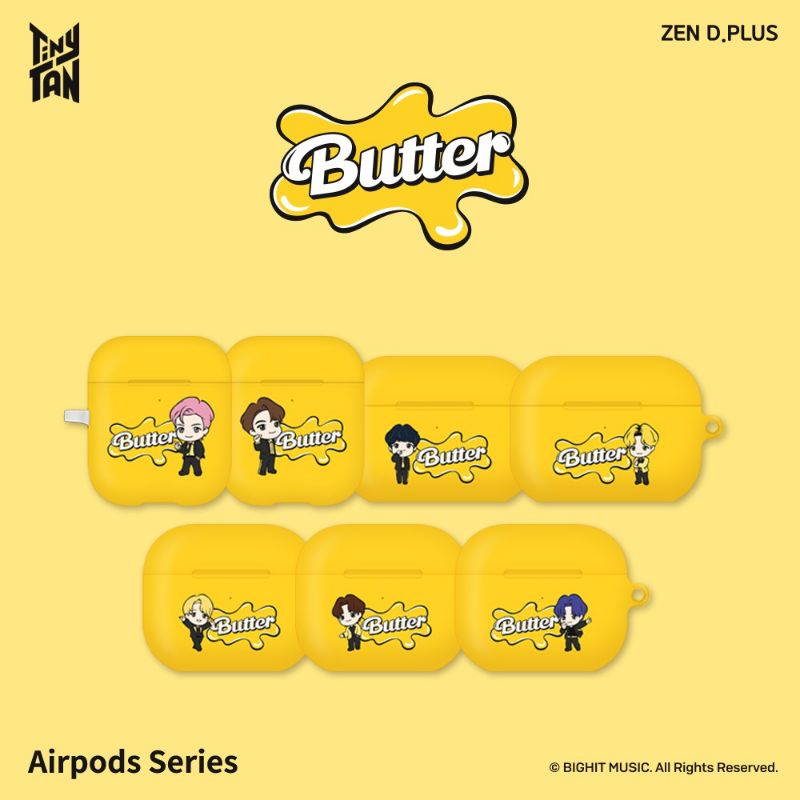 OFFICIAL BTS TINYTAN AIRPODS BUDS CASE BUTTER