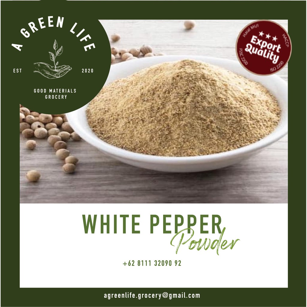 

Lada Putih Bubuk (White Pepper Powder) 250gr Export Quality