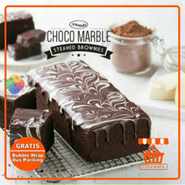 

Brownies Amanda CHOCO MARBLE (PACKING AMAN) - Amanda Brownies Kukus Oleh Oleh Bandung Kue Bandung