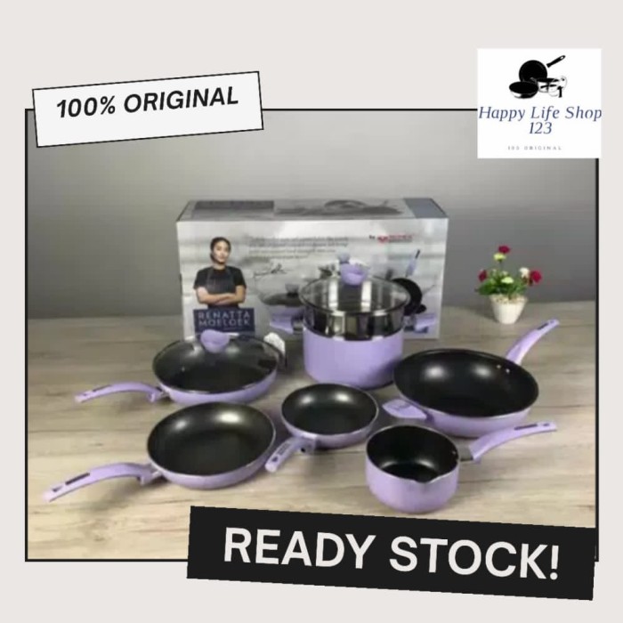 TERBARU PANCI SUPRA 9PCS EDISI CHEF RENATA/NEW PANCI SUPRA 9PCS PASTEL - LAVENDER