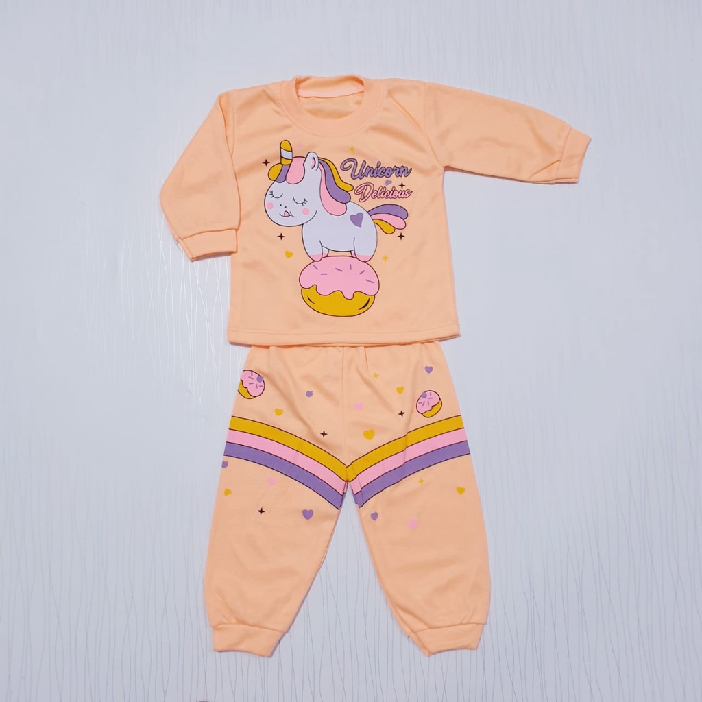 Piyama Anak  ukuran 3 - 12 Bulan / Baju Tidur Anak / Setelan Baju Tidur Panjang / Baby Alicia