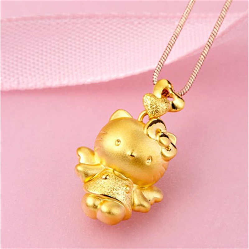 [Ready Stock]Fashion Unique Gold-Plated Hellokitty Pendant Necklace