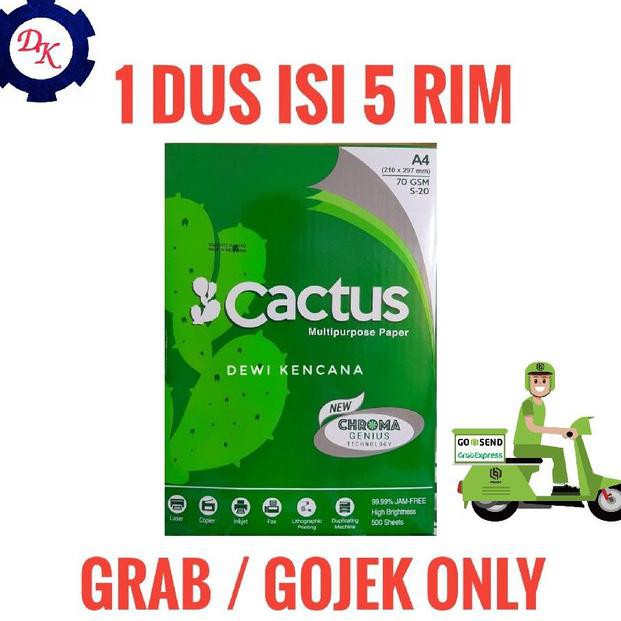 

Kertas Hvs Fotocopy A4 70Gsm Cactus Grab & Gojek Only/ Kertas Print Mayastore11