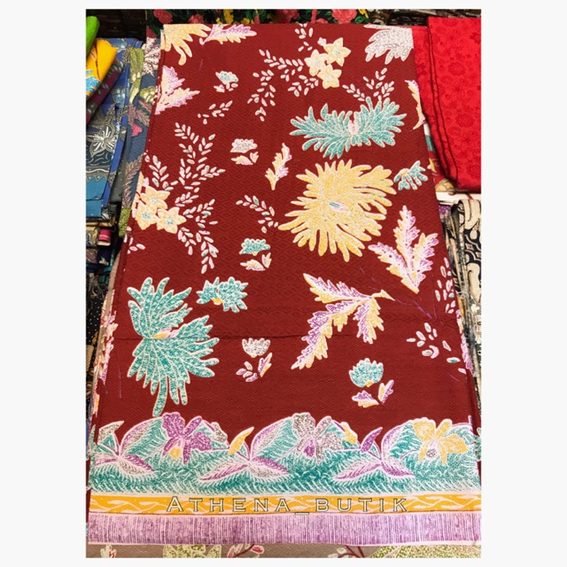 Batik Dolbi Dolby Dobi Doby Dobby Kain Seragam Marun Maroon Grosir Tenun Murah Mewah Couple Sarimbit