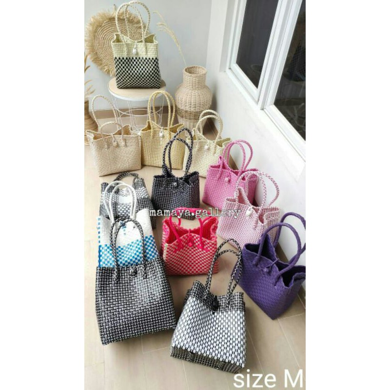 Tas Jali /Jally Bag/Tas Bakul/ Tas Anyaman Plastik size M Reguler