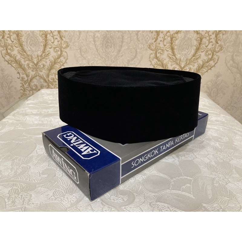 Peci Kopiah Songkok Awing AC Hitam Polos 100% Original Asli Tanpa Kertas