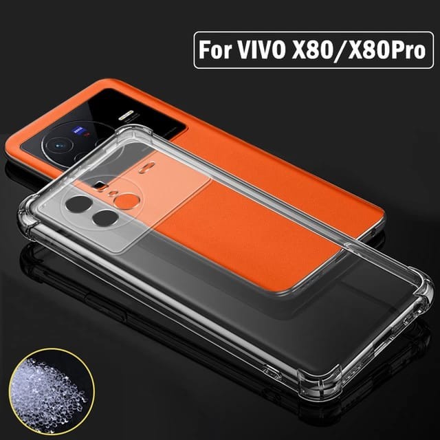 Soft Case Silikon Vivo x80 x80 Pro Bening Transparant Airbag Anti Crack Tebal