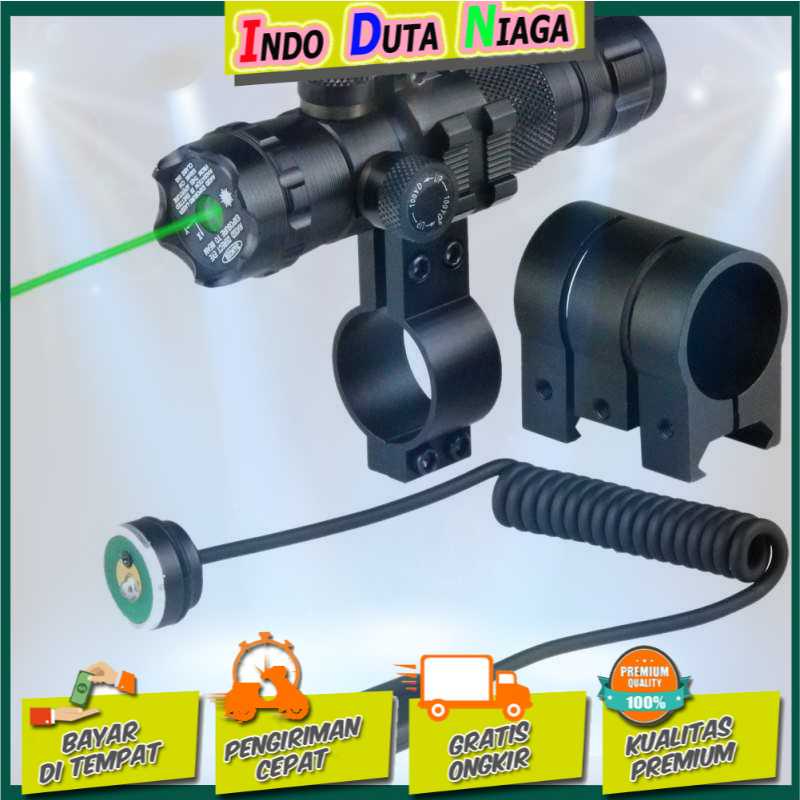 IDN TOOLS - TaffLED Tactical Green Dot Laser Scope Mount+Baterai+Charger - JG-1