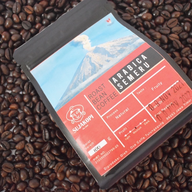 Kopi Arabika Semeru Biji Kopi Matang Sudah Sangrai/Roasting Roastbean 100g