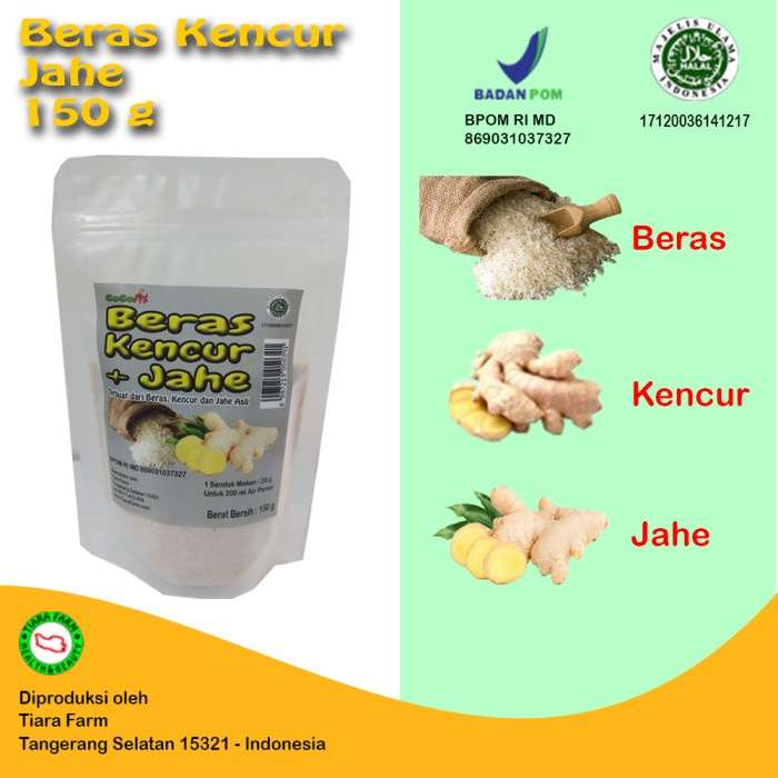 

nh201dd Beras Kencur + Jahe 150 G ( Gogomix Tiara Farm ) Ds201Fs