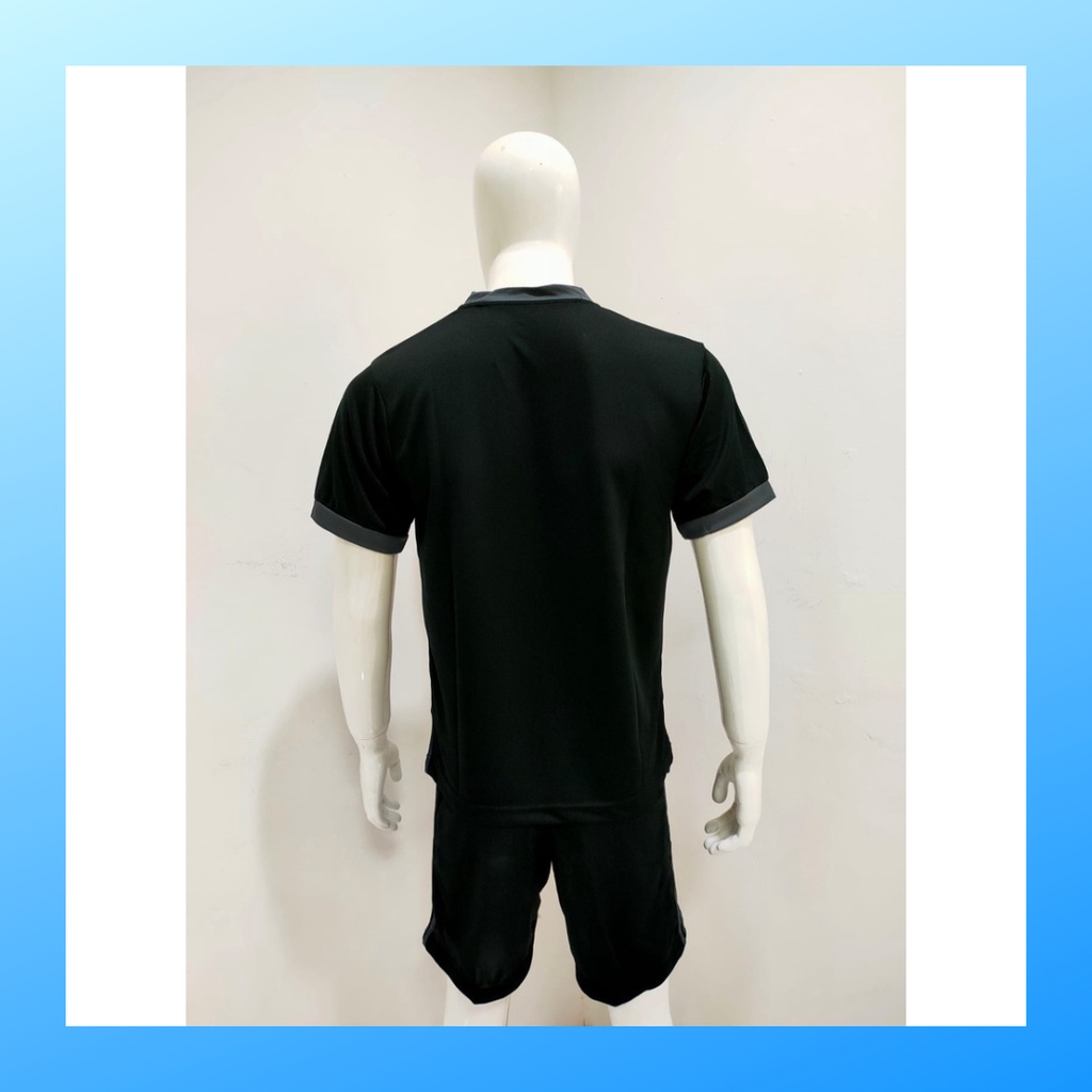 jersey futsal pria kaos sepak bola baju dan celana setelan wanita dewasa t-shirt outfit seragam jarsey kostum olahraga pakaian apparel print sport jersy soccer casual jersi suit AD168 charcoal