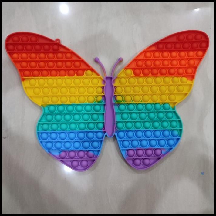 Mainan POP IT 2 , 3 ,4 PEMAIN SUPER JUMBO Kupu kupu rainbow free 2Dadu