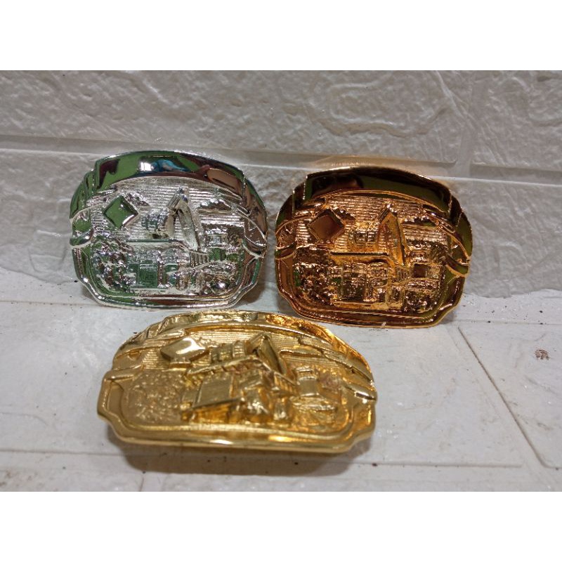 gesper tambang kepala sabuk custom kuningan pama adaro freeport